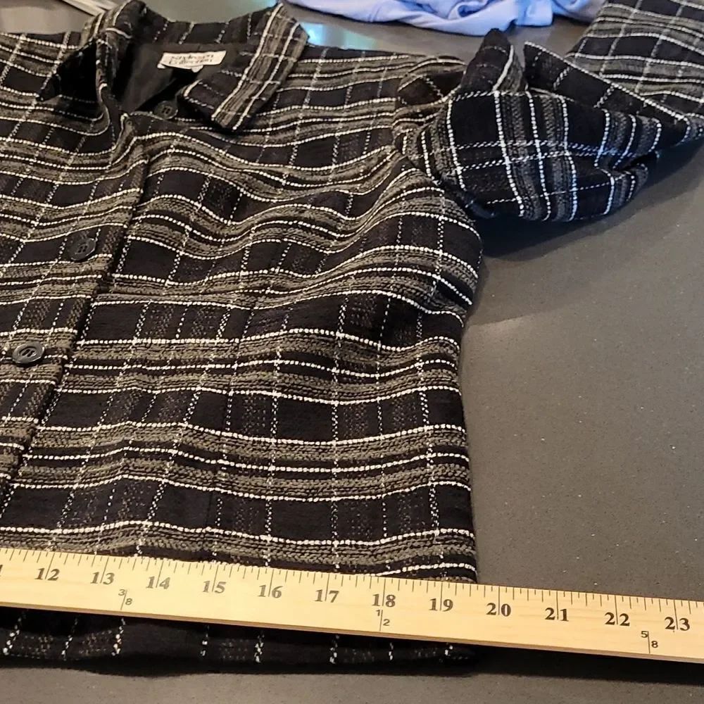 Style & Co Collection Black Checkered Jacket - Picture 6 of 7